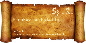 Szenkovics Katalin névjegykártya